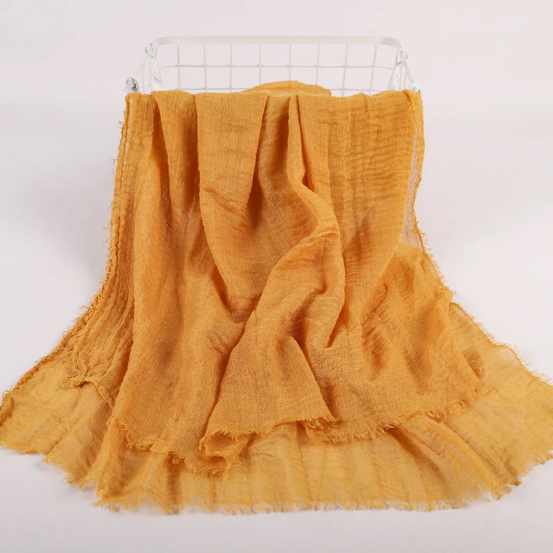 CowLost | otton-crinkle-headband-veil-scarves-women-solid-color |15