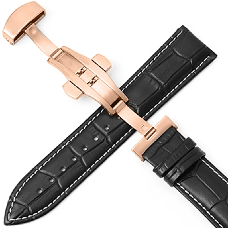 CowLost | product_id-genuine-cowhide-leather-waterproof-watchband-slub-pattern-16-24mm-universal-strap |16