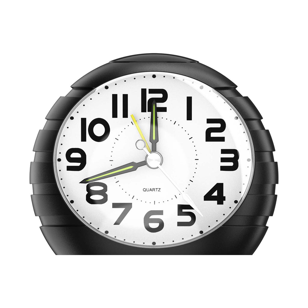 ORIA Silent Analog Alarm Clock Large Dial with Night Light and Snooze Function
