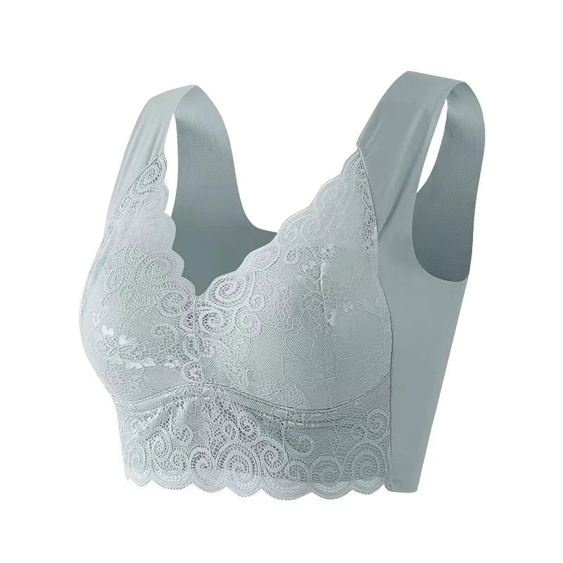 CowLost | product_id-seamless-wire-free-gathered-lace-bra-large-size-anti-sagging-support-for-women |18