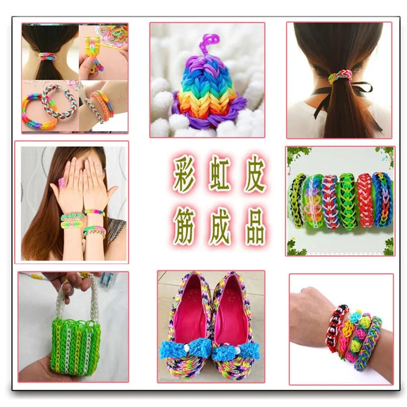 DIY Rubber Band Bracelet Kit for Kids Hair Loom Refill Christmas 2024 Gift