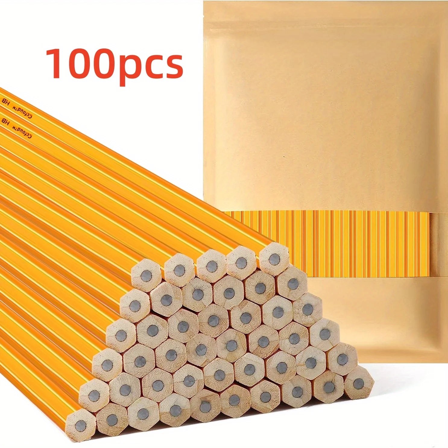 CowLost | standard-erasers-product_id-50-100-150pcs-hb-wood-cased-pencils-with-eraser-top-for-drawing-and-school-supplies |15