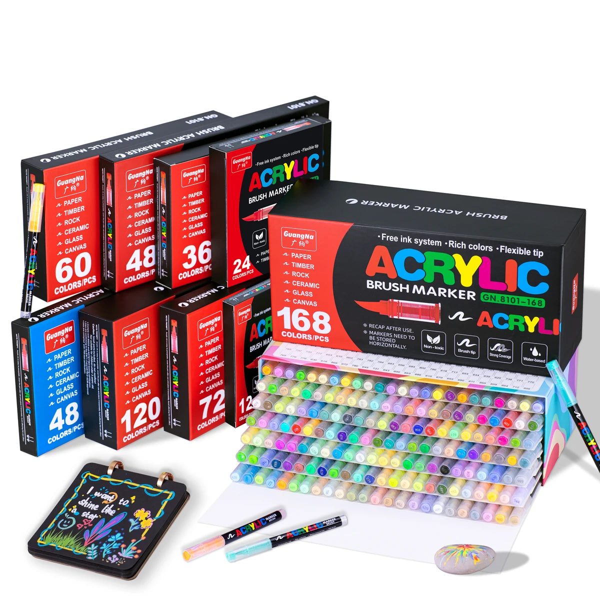 CowLost | markers-product_id-acrylic-paint-soft-brush-markers-set-for-wood-stone-canvas |32