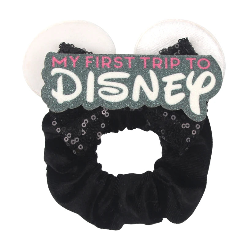 CowLost | cute-disney-castle-fireworks-balloons-hair-scrunchies-velvet-hairband-for-girls |24