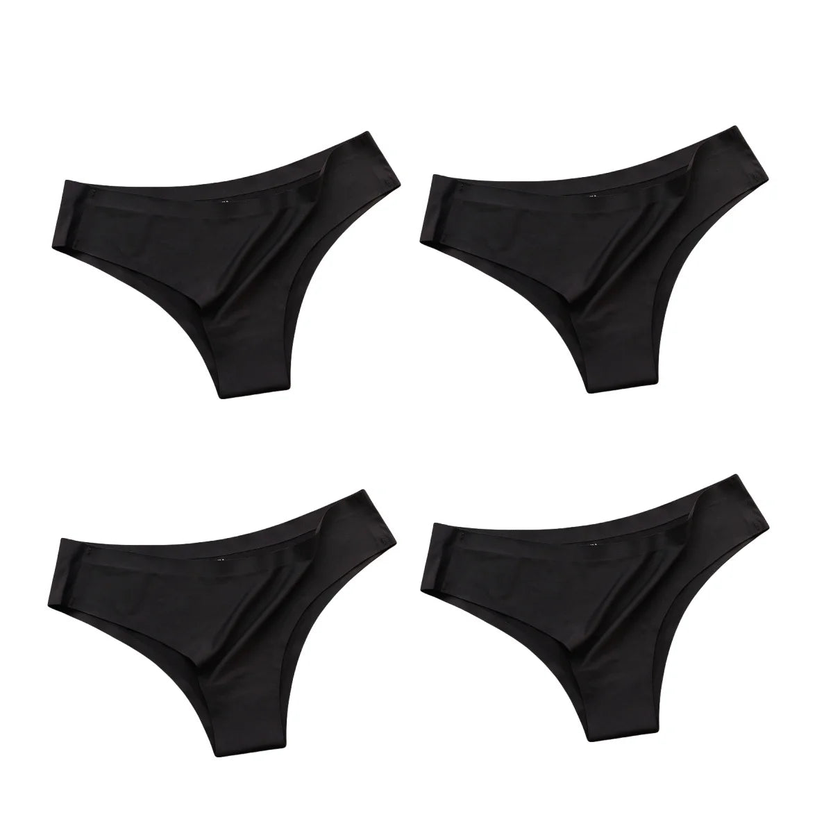 CowLost | product_id-4pcs-women-s-ice-silk-low-rise-brazilian-briefs-soft-breathable-panties-m-xl |33
