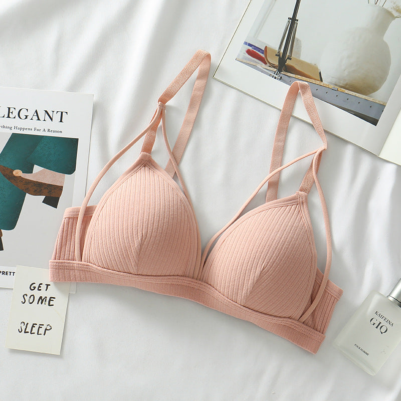CowLost | product_id-wireless-cotton-push-up-deep-v-neck-padded-bra-for-women |10