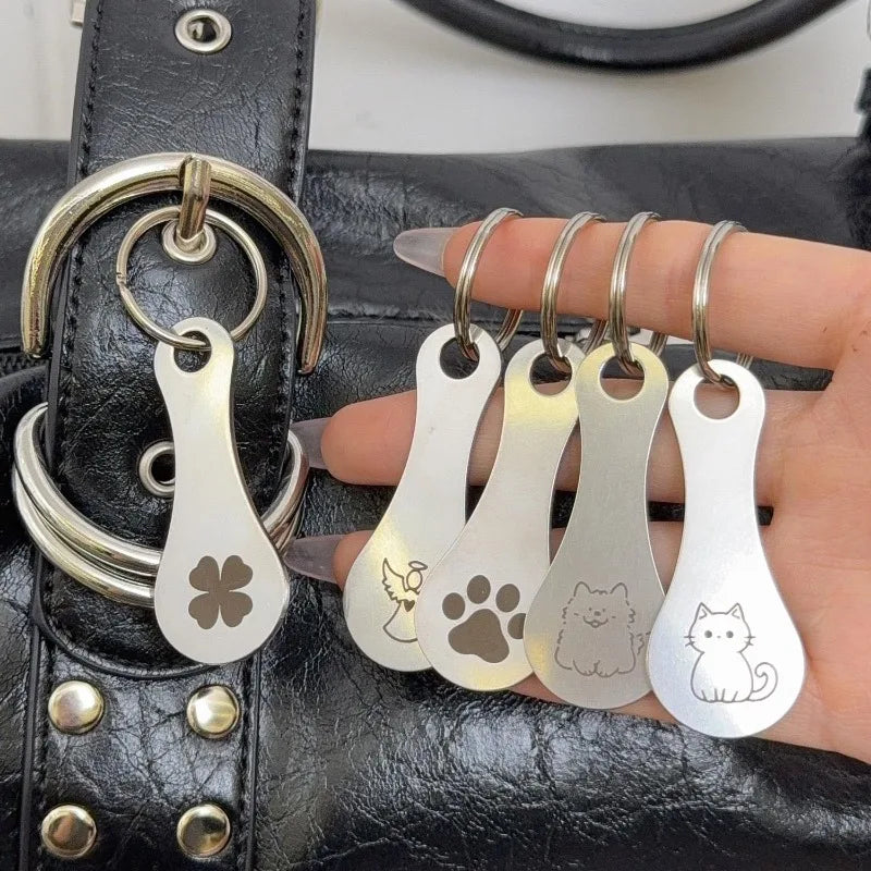 Shopping Cart Token Keychain Metal Coin Holder Trolley Keyring