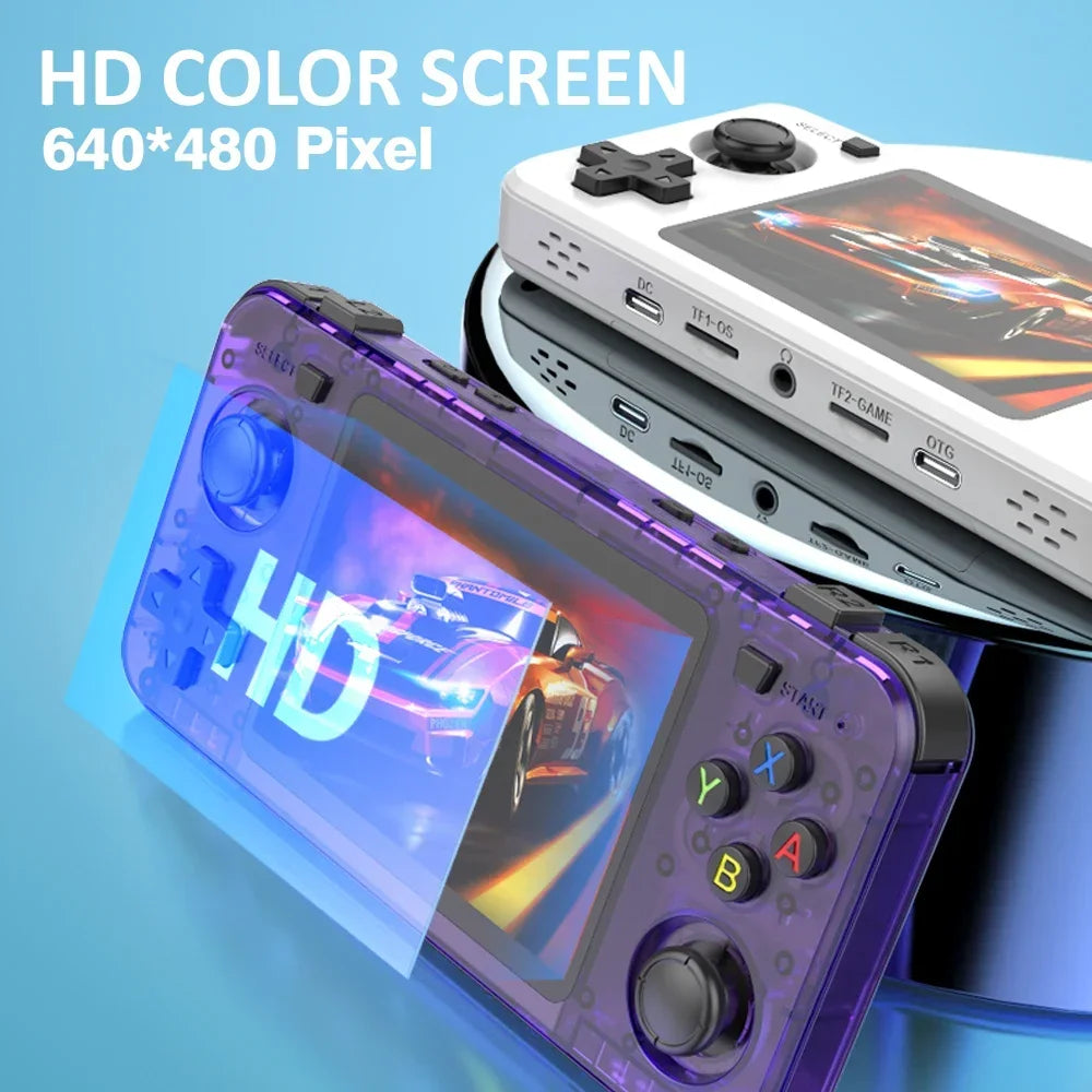 CowLost | game-timers-boyhom-r36h-retro-handheld-game-console-3-5-ips-linux-64g-128g |6