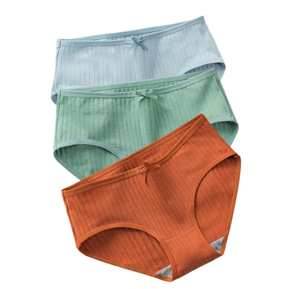 CowLost | product_id-3pcs-women-s-low-waist-breathable-cotton-solid-briefs |18