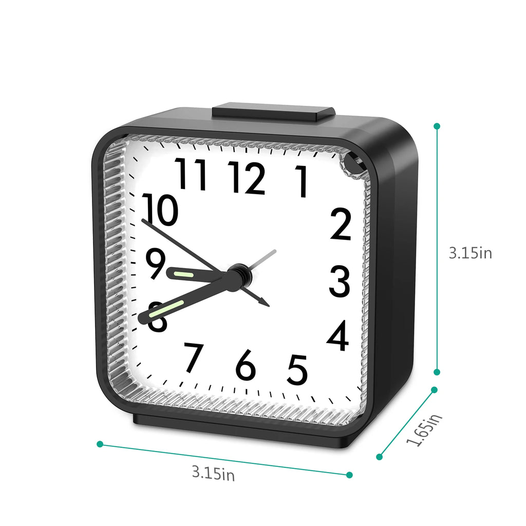 ORIA Analog Mechanical Alarm Clock Small Portable Bedside Desk Clock 4 Colors