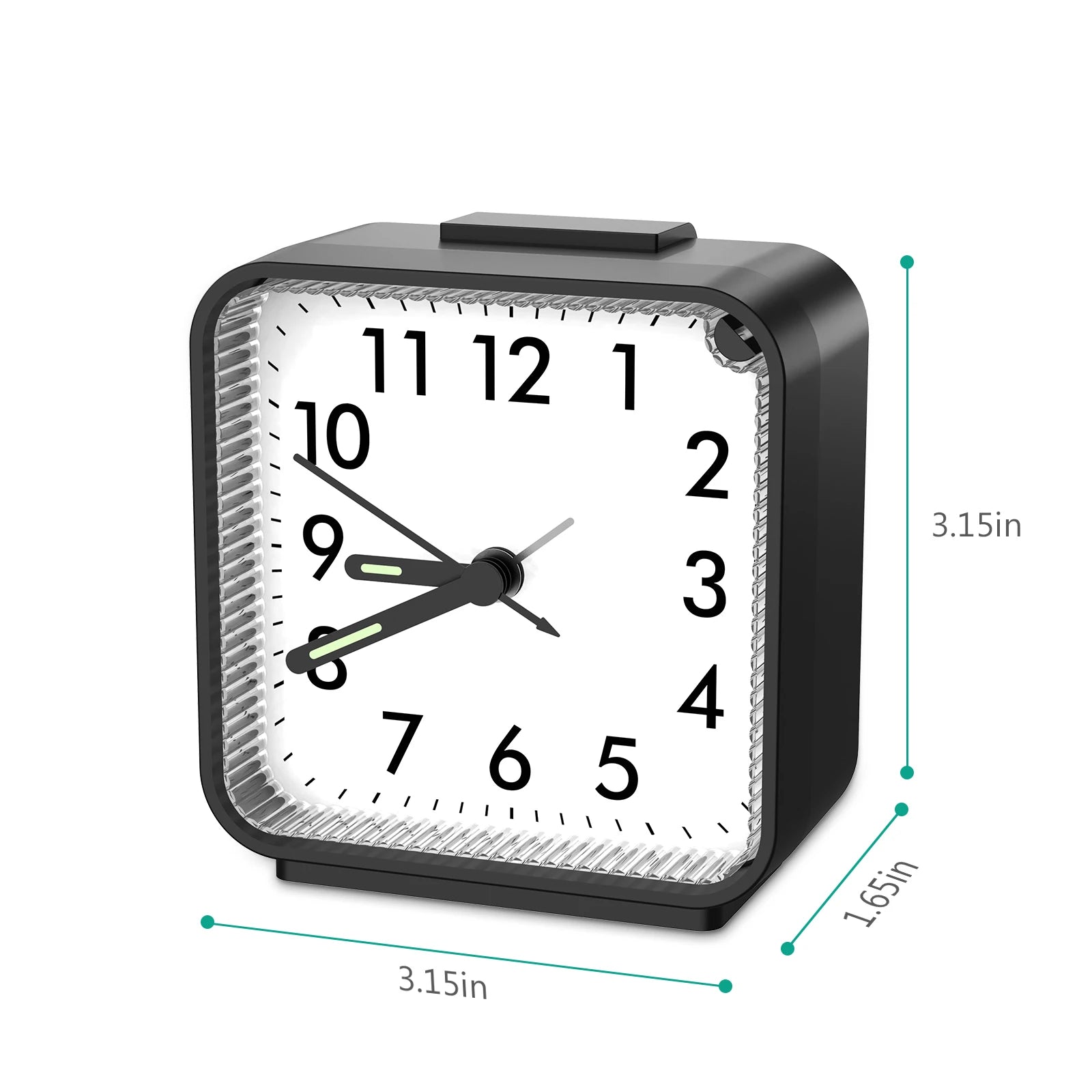 ORIA Analog Mechanical Alarm Clock Small Portable Bedside Desk Clock 4 Colors