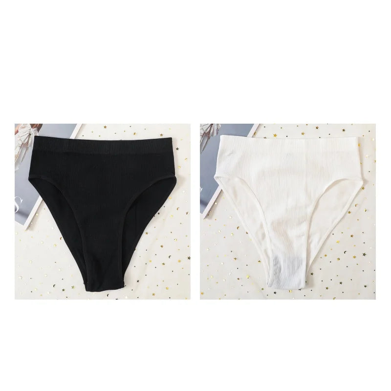 CowLost | product_id-2-pack-seamless-high-waist-womens-briefs-high-leg-solid-panties-s-l |43