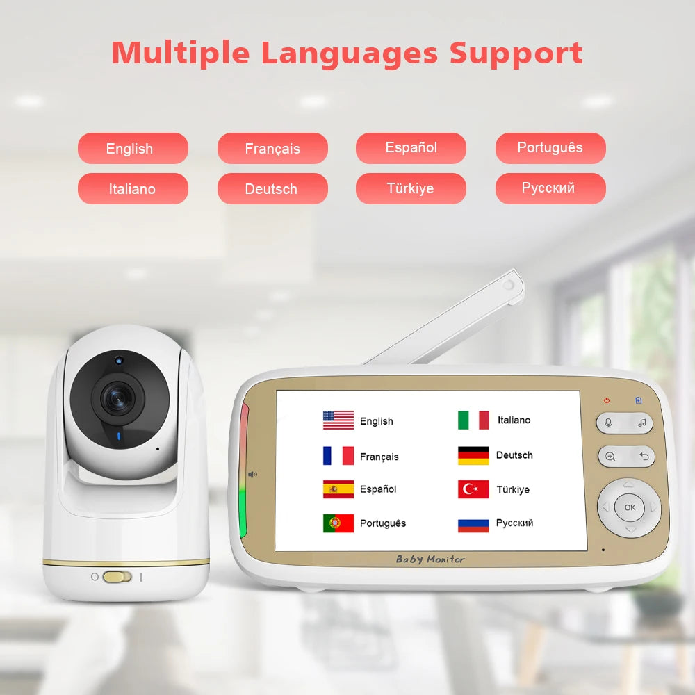 CowLost | 5-wireless-baby-monitor-3x-zoom-ptz-camera-feelbaby-app-and-full-color-ips-lcd-monitor-dual-control-security-camera-babysitter |10