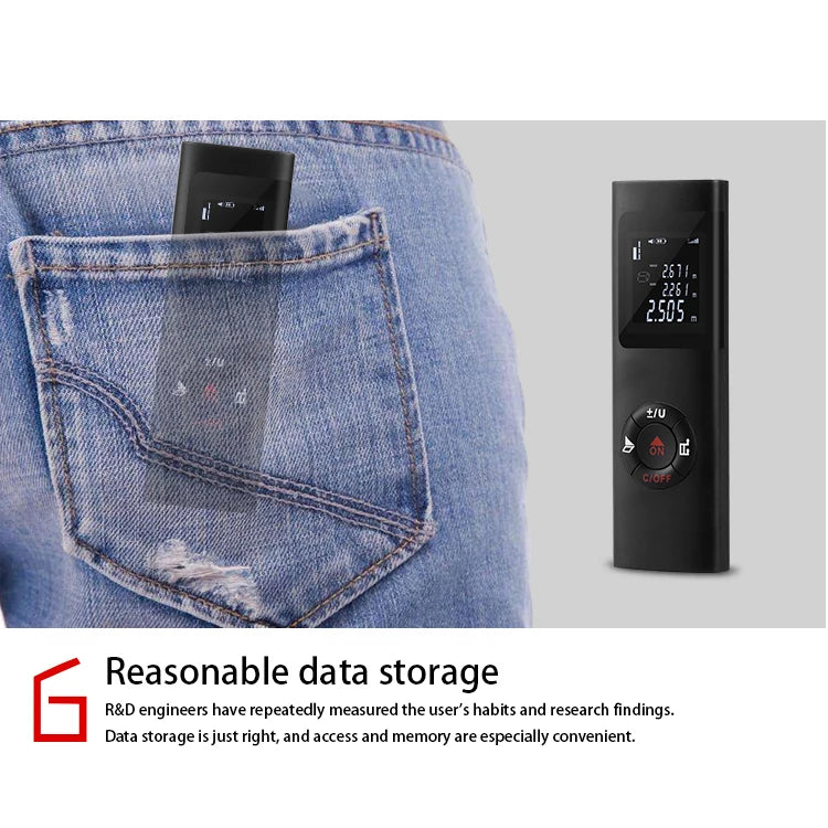 40M Rechargeable Handheld Infrared Laser Distance Meter Rangefinder for Decoration