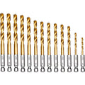 CowLost | 13-16-19pcs-hexagonal-handle-titanium-plate-twists-drill-bits-set-high-speed-steel-1-5-6-5mm-drill-bits-for-wood-plastic |4