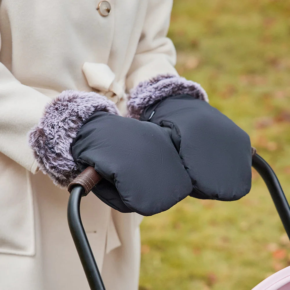 1 Pair Winter Warm Thicker Inner Fur Antifreeze Mittens For Outside