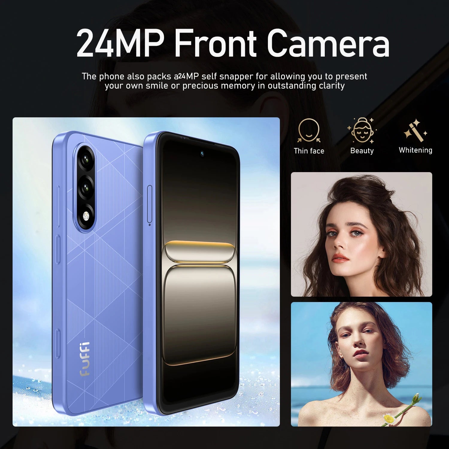 Fuffi S26 Pro Smartphone Android 24MP+48MP 8GB RAM 256GB ROM 5.3 inch Phone 720x1612HD 4100mAh 4G Network Mobile phone