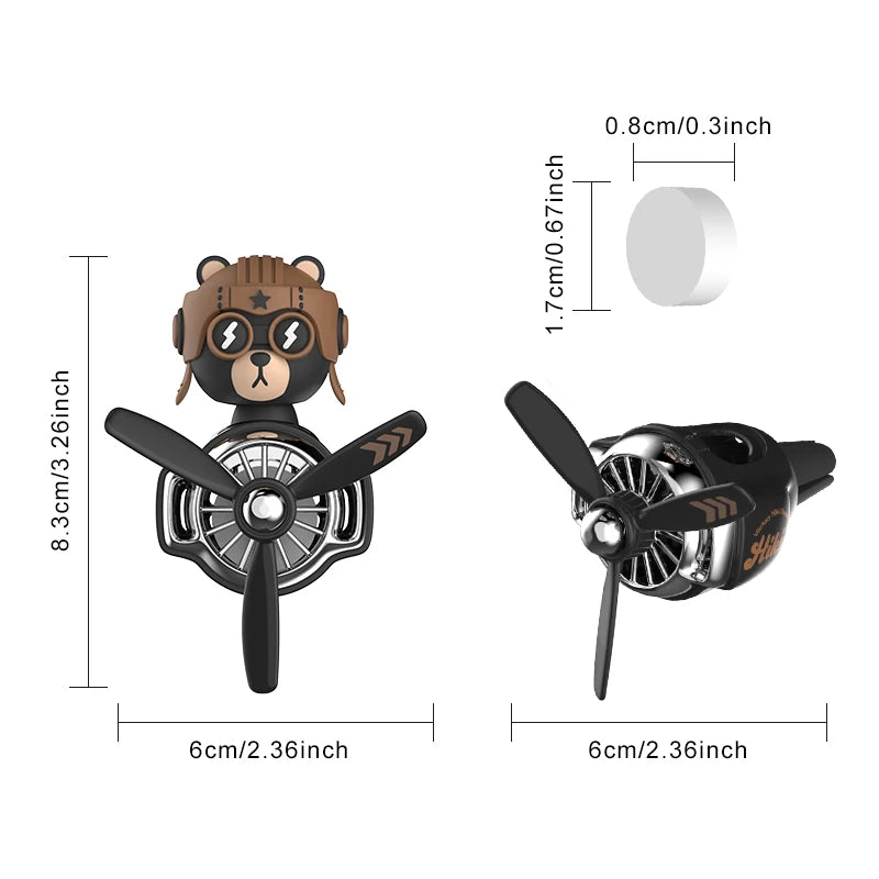 CowLost | product_id-pilot-bear-head-wind-rotation-car-air-freshener-vent-diffuser |6
