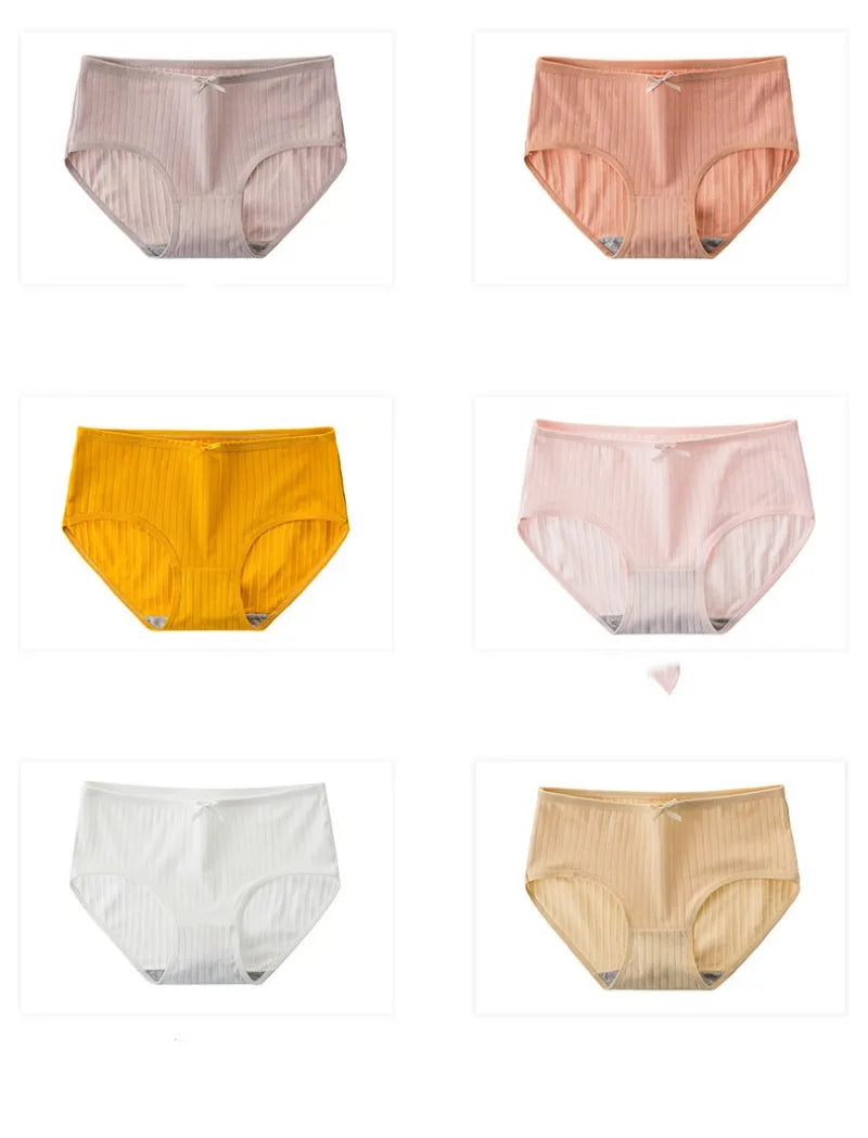 CowLost | product_id-3pcs-women-s-low-waist-breathable-cotton-solid-briefs |10
