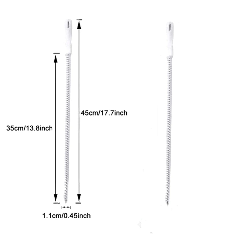 1/2pcs Long Clean Brush Sink Pipe Dredging Brush Clog Hole Remover