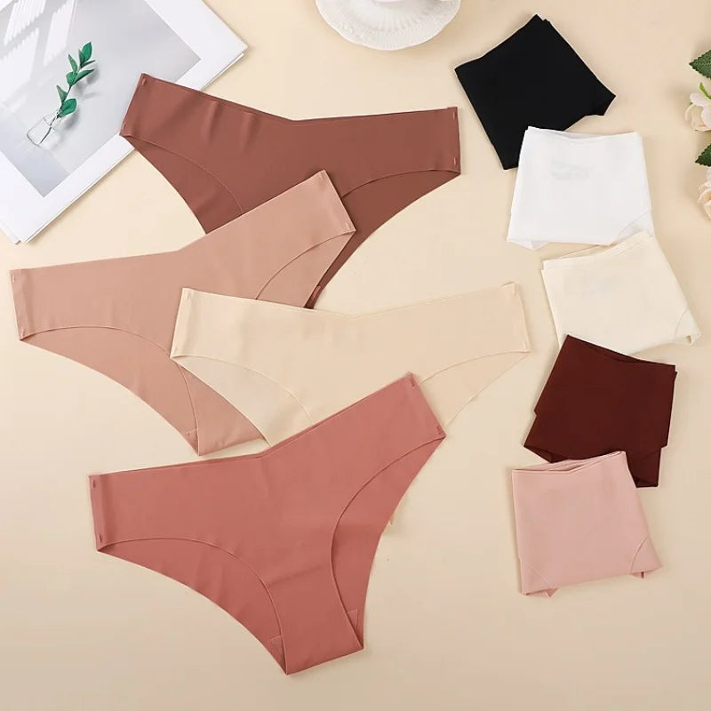 CowLost | product_id-women-s-seamless-soft-thin-v-neck-brief-panties |2