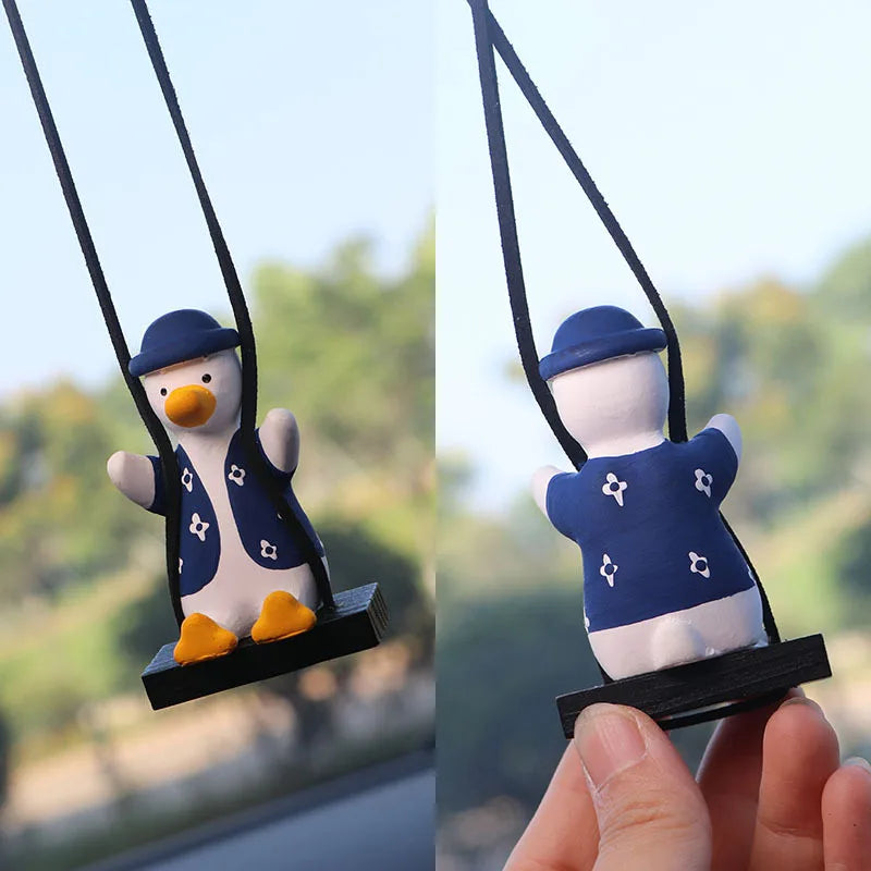 CowLost | product_id-gypsum-bowknot-duck-pendant-car-rearview-mirror-swing-gift |25