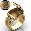 Men's Lightweight Stainless Steel Adjustable Ring, Silver Gold Color, Party Jewelry, Valentine's Gift
