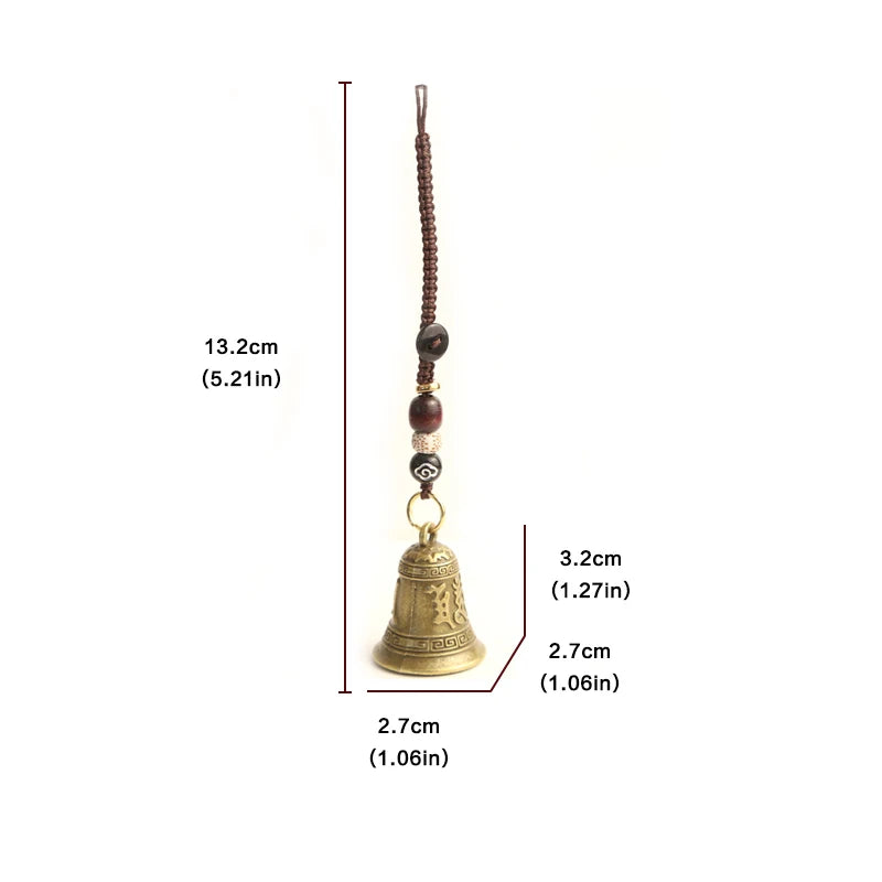CowLost | product_id-vintage-tibetan-buddhist-mantra-bell-keychain-pendant-handcrafted-rope-car-ornament-gift |6