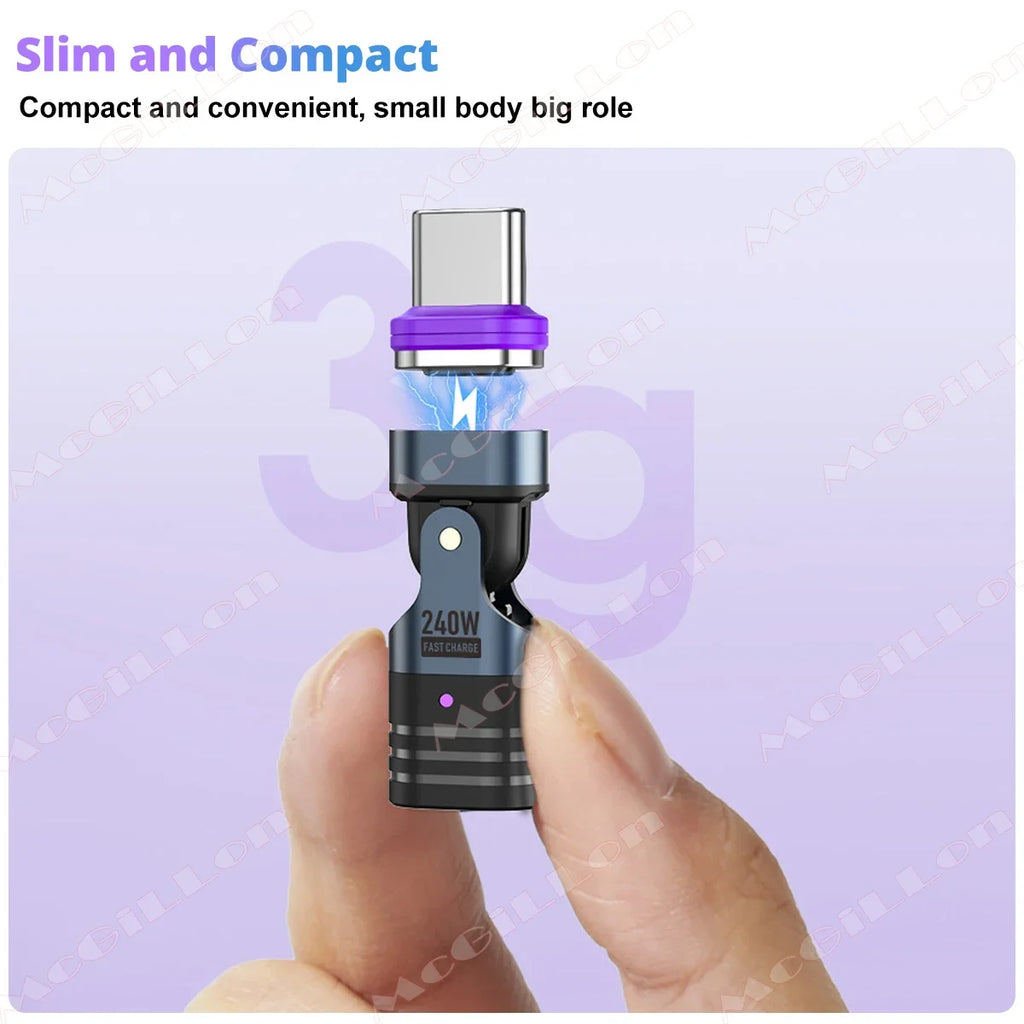 CowLost | 16pin-magnetic-otg-adapter-pd-240w-fast-charge-type-c-male-to-type-c-micro-ios-female-data-converter-for-iphone-macbook-laptop-1 |9