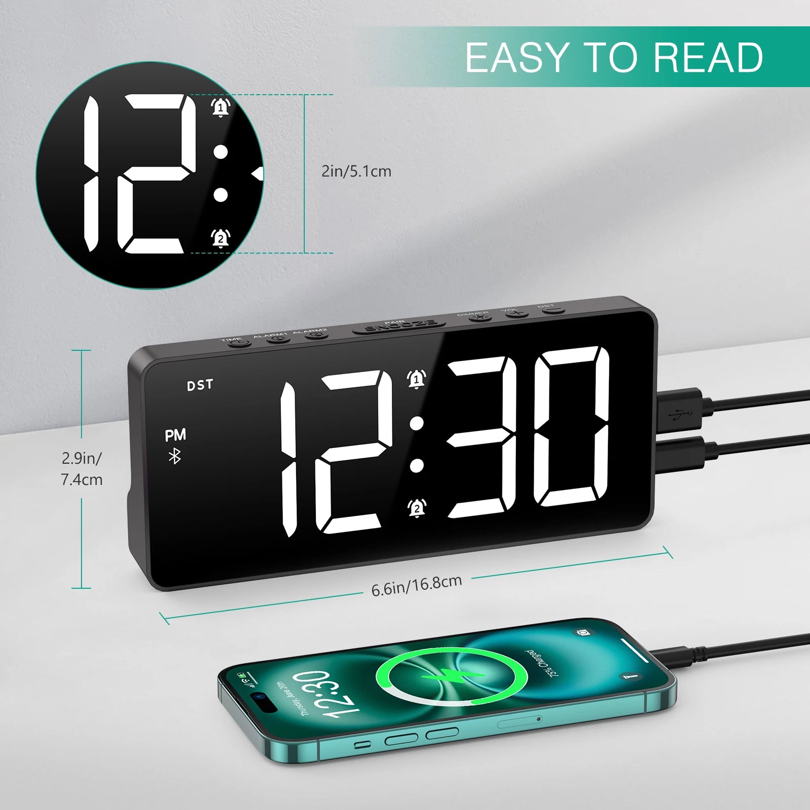 CowLost | product_id-oria-7-led-digital-alarm-clock-with-bluetooth-auto-time-sync-for-home-office |2