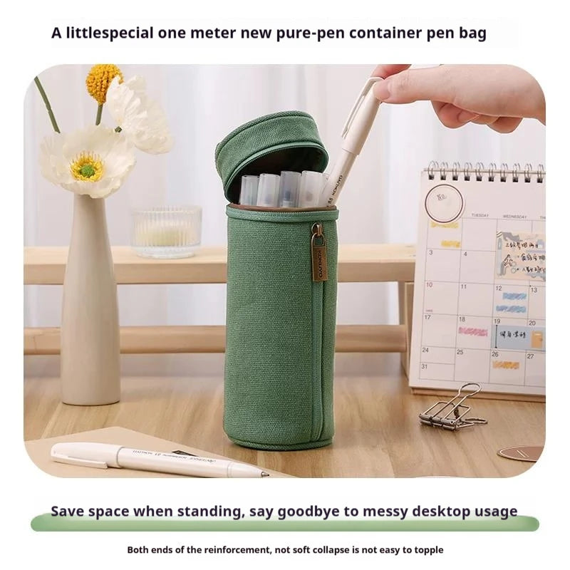 CowLost | product_id-kokuyo-stand-cylinder-pencil-case-1m-pure-series-upright-pen-holder-minimalist-desktop-organizer |3