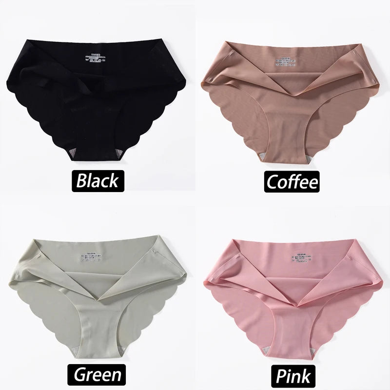 CowLost | activewear-pants-4pcs-seamless-silk-high-waist-briefs-for-women |30