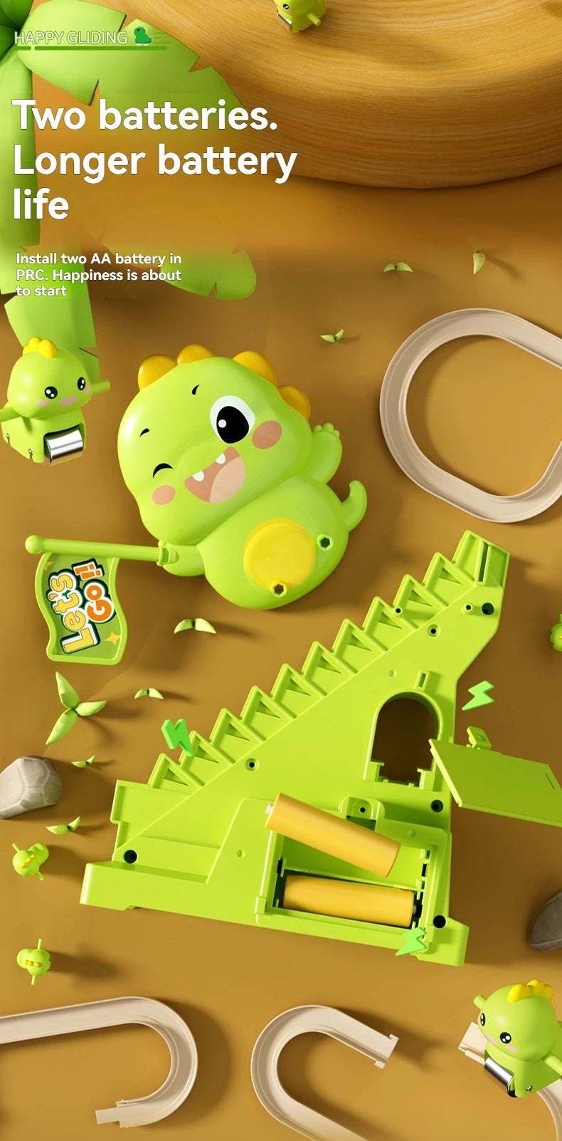 CowLost | product_id-dinosaur-stair-climbing-flashing-lights-music-roller-coaster-track-toy |12