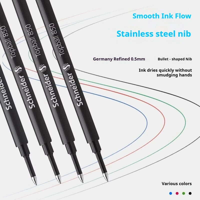 CowLost | product_id-schneider-topball-850-0-5mm-gel-pen-refills-assorted-colors-high-capacity-compatible-m63-bk406 |5