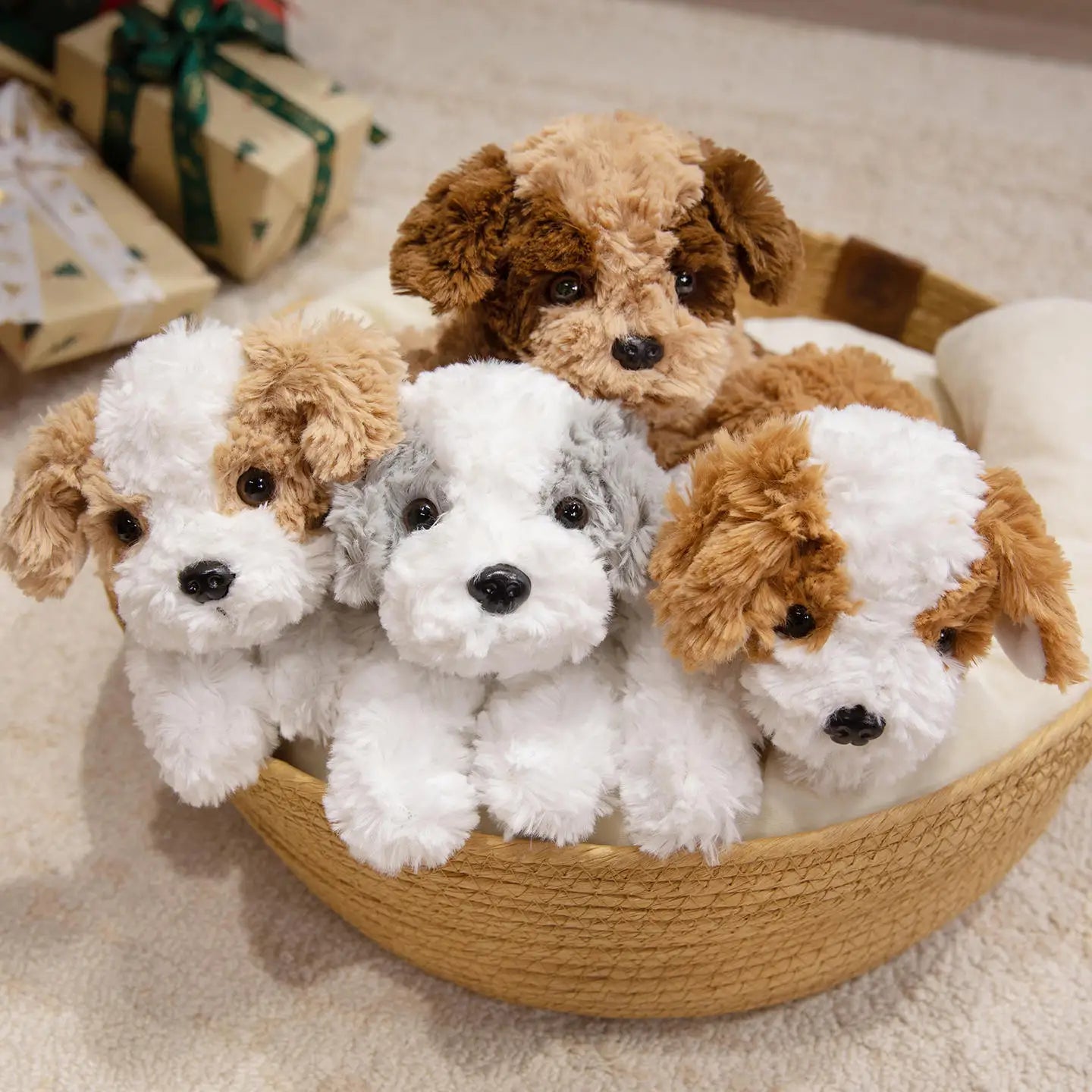 CowLost | fencing-barriers-sleeping-position-baby-dog-plush-toy-32-42-48cm-soft-stuffed-animal |1