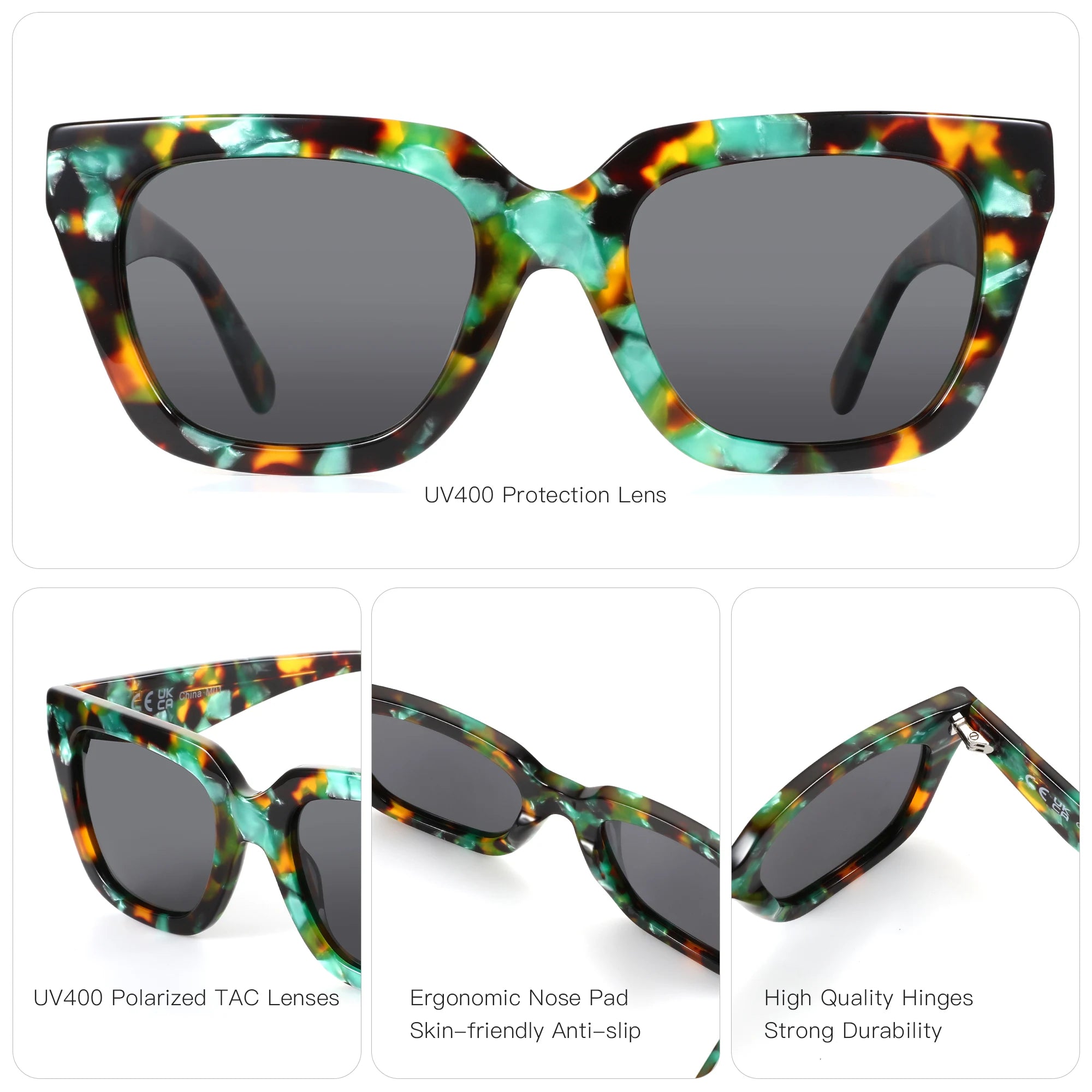 CowLost | zenottic-womens-fashion-sunglasses-polarized-uv-protection-square-acetate |5
