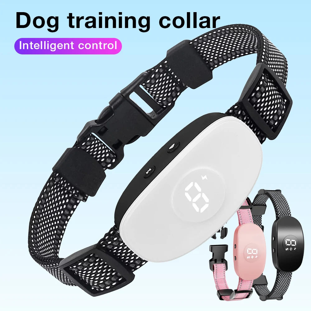 Rechargeable Automatic Anti Barking Dog Collar IP67 Waterproof Shock & Vibration Training Collar for 8-120lbs Dogs