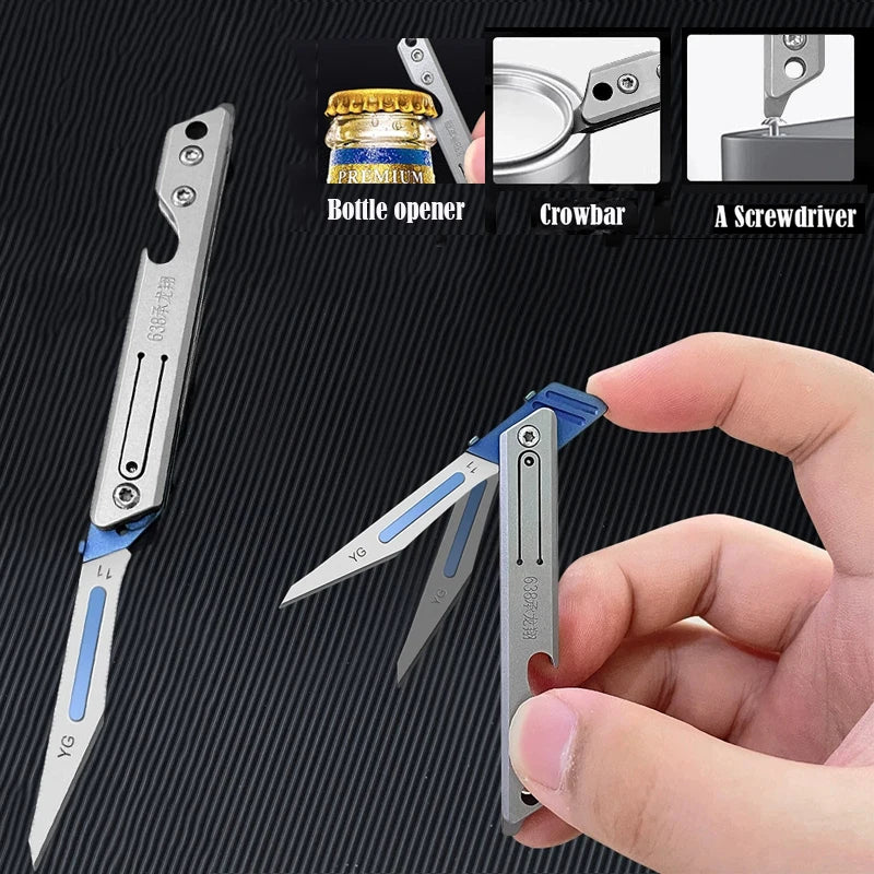 CowLost | tools-yesisok-stainless-steel-mini-folding-scalpel-bottle-opener-edc-tool |2