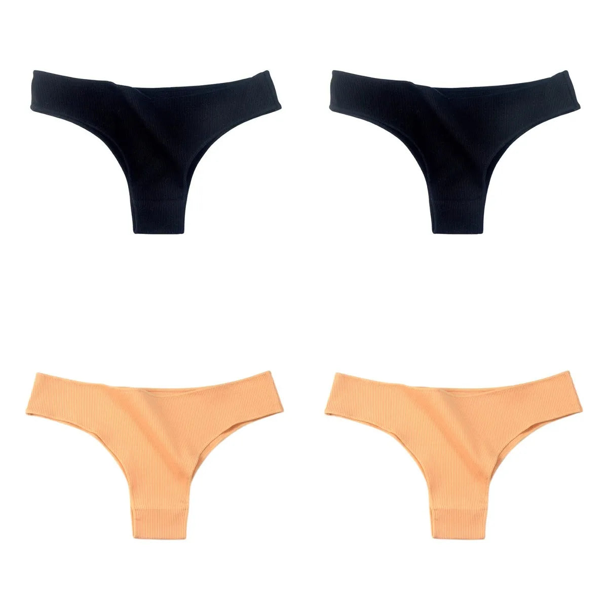 CowLost | product_id-4-pack-womens-cotton-breathable-low-waist-solid-briefs-m-xl |24