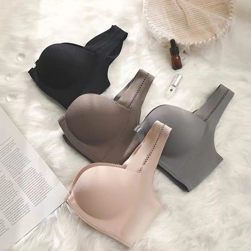 CowLost | product_id-front-button-seamless-adjustable-wire-free-push-up-bra-for-small-breasts-anti-sagging-support |8