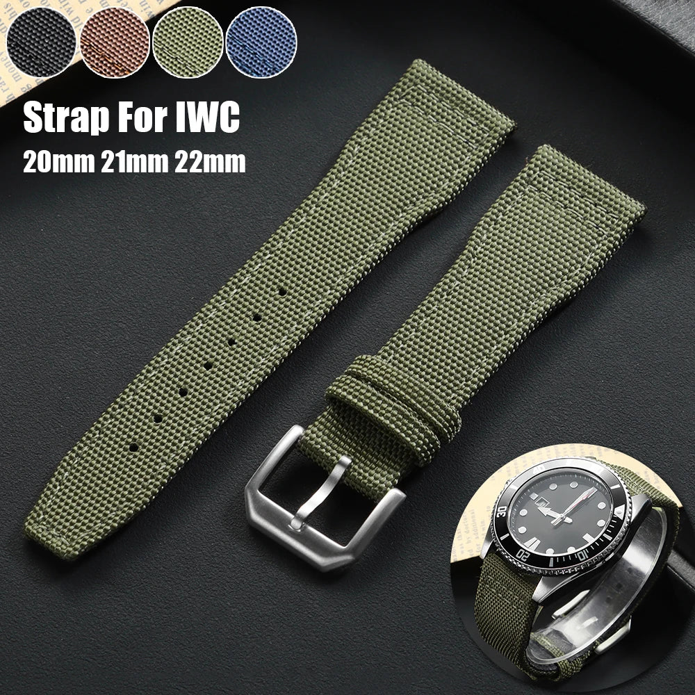 CowLost | bracelets-product_id-nylon-canvas-watch-strap-for-iwc-pilot-20mm-22mm-military-sailcloth-replacement-sport-bracelet |1