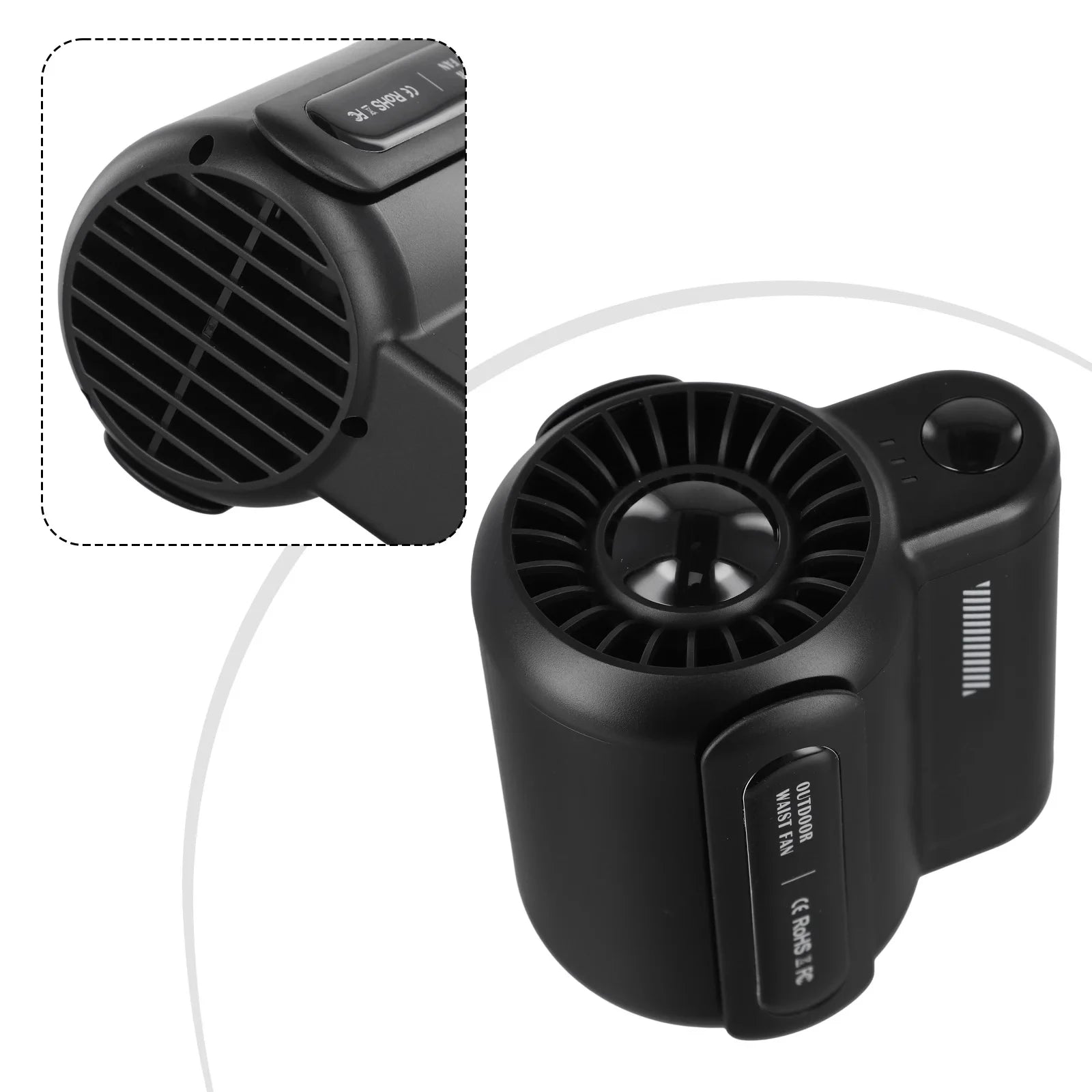 CowLost | product_id-portable-rechargeable-waist-fan-4500mah-mini-personal-cooling-for-travel-outdoor-sports |10