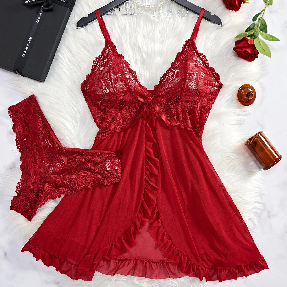 CowLost | transparent-red-sexy-lingerie-womens-underwear |1