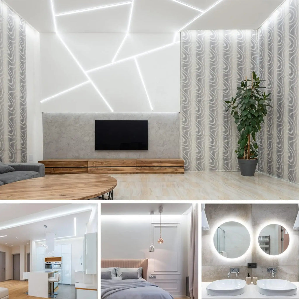 10M Warm White Neon LED Strip 120 LEDs/m IP65 Waterproof Cuttable for Indoor Outdoor Decor