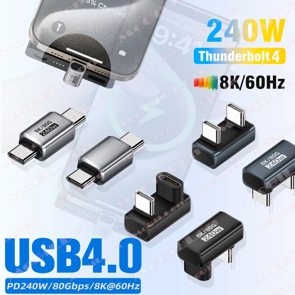 CowLost | product_id-240w-usb4-type-c-to-c-adapter-80gbps-8k-60hz-90-for-thunderbolt-4-3-macbook-iphone-16-pro-tablet |7