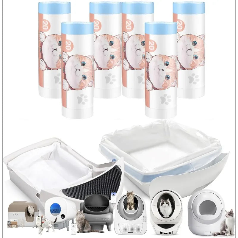 100 Count Cat Litter Box Liners Bags