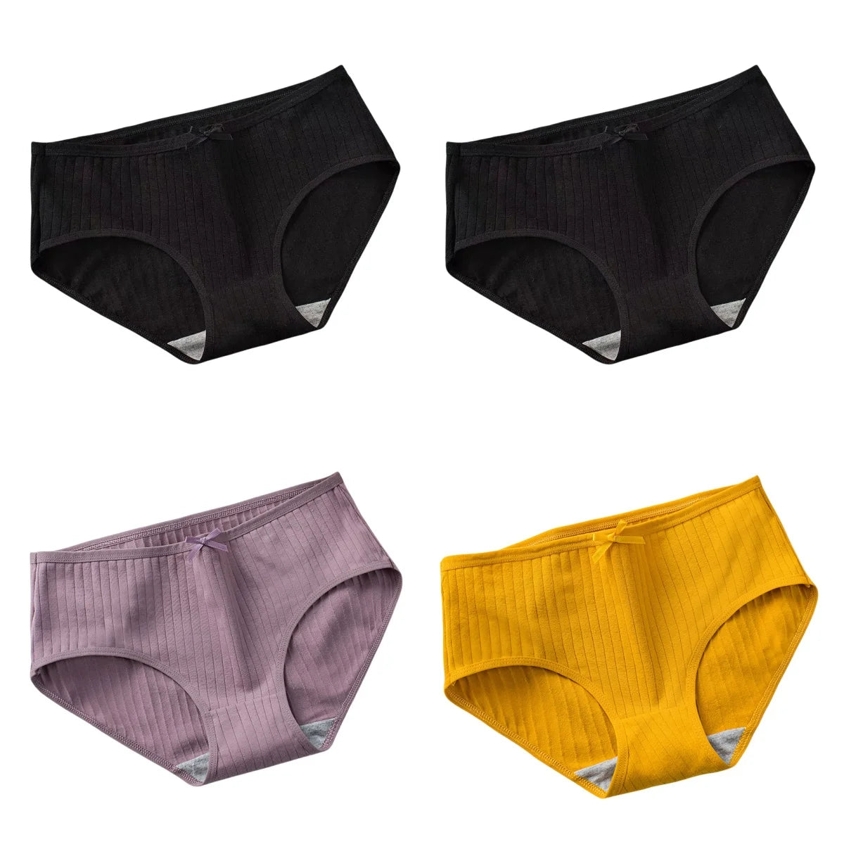 CowLost | product_id-4pcs-womens-low-waist-cotton-breathable-briefs |22