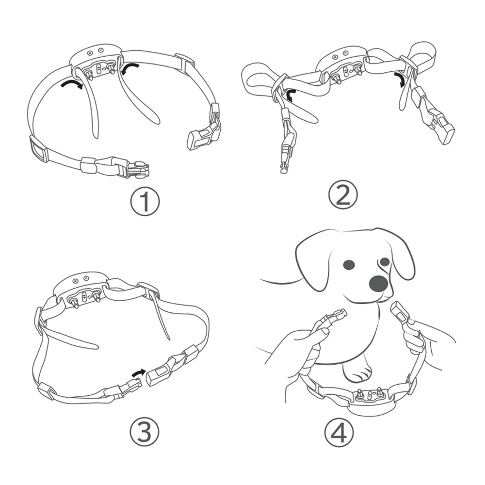 Rechargeable Automatic Anti Barking Dog Collar IP67 Waterproof Shock & Vibration Training Collar for 8-120lbs Dogs