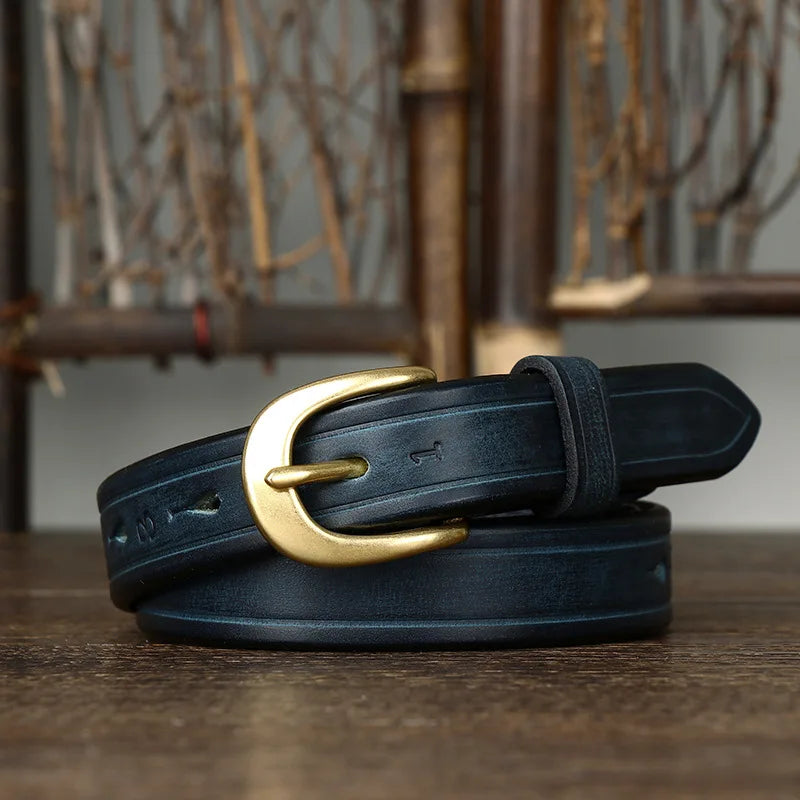 CowLost | 2-4cm-width-copper-buckle-cowskin-genuine-leather-belts-for-women |21