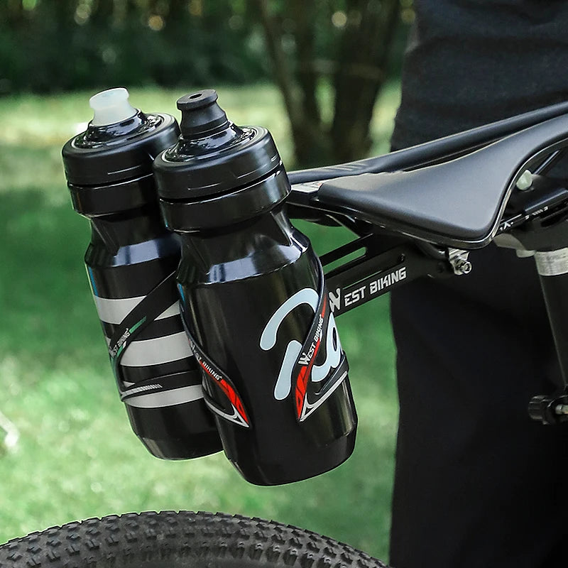 CowLost | west-biking-water-bottle-cage-extension-bracket-bike-saddle-rear-bottle-cage-adapter-seatpost-universal-bicycle-bottle-holder |6